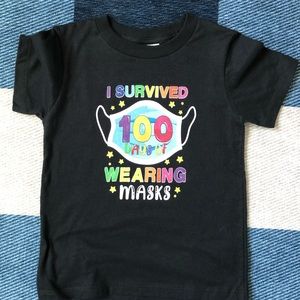 I survived 100 days of wearing mask toddlerT-shirt